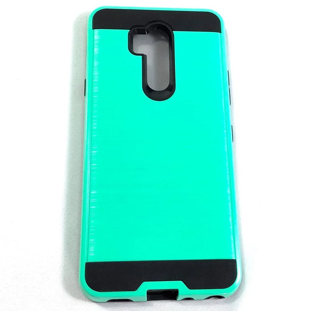 NEW LG G7 Rugged Case Cover Clear Screen Green